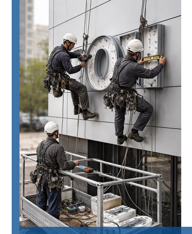 Профессиональный монтаж световых букв в Тольятти под ключ