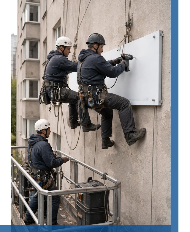 Монтаж табличек и указателей в Тольятти от 3620 р. | ВЫСОТНИК-Тля