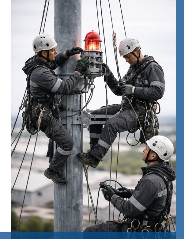 Монтаж заградительных огней в Тольятти от 8791 р. | ВЫСОТНИК-Тля