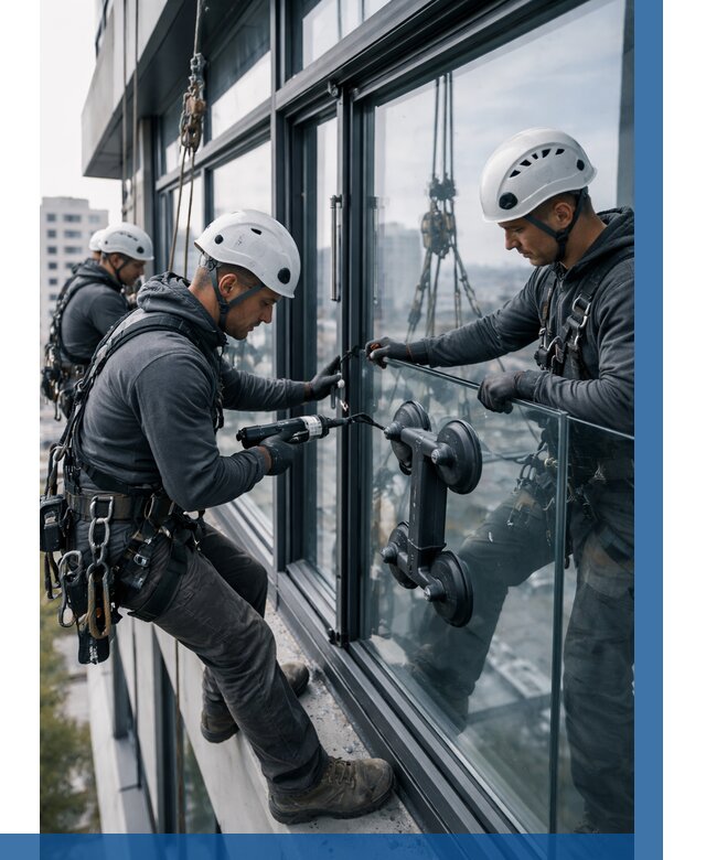 Витражное остекление зданий в Тольятти от 3620 р. | ВЫСОТНИК-Тля