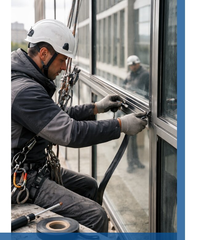 Ремонт витражных конструкций в Тольятти от 3620 р. | ВЫСОТНИК-Тля