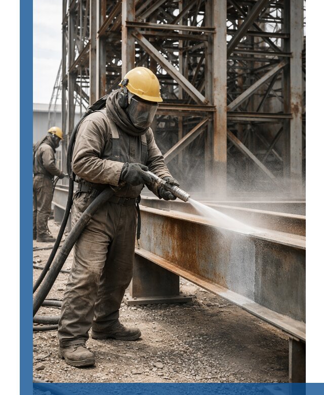 Пескоструйная очистка металлоконструкций в Тольятти промышленная