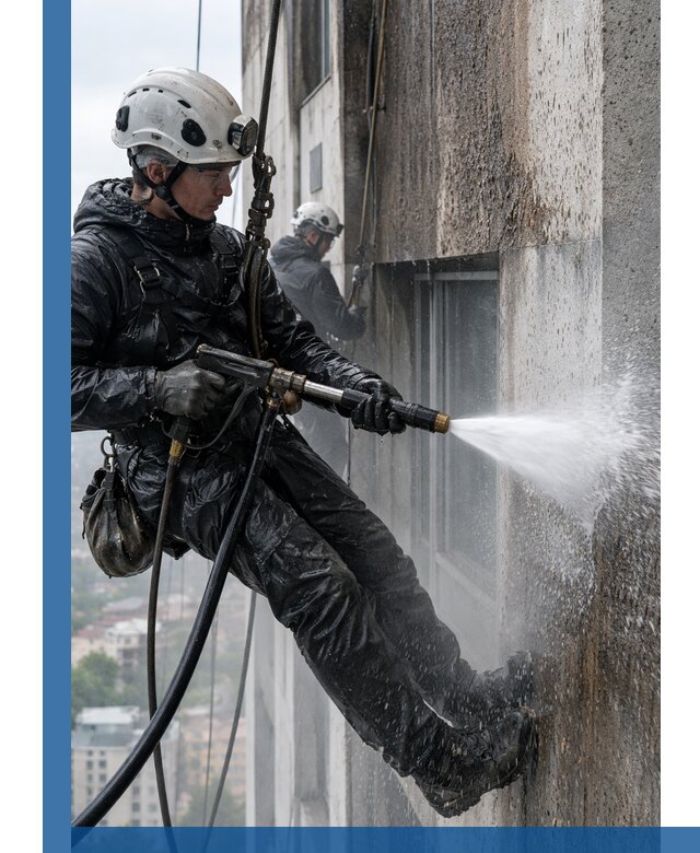 Гидроструйная очистка фасадов и конструкций в Тольятти