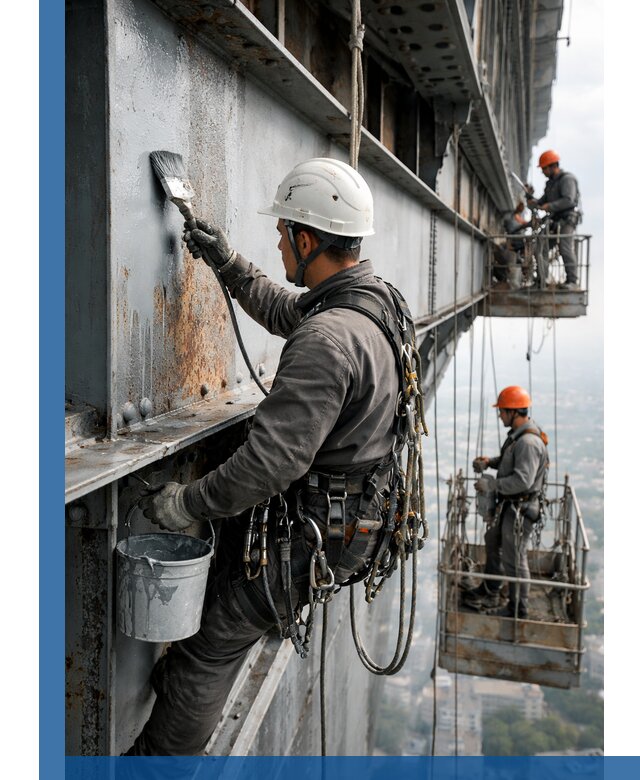 Покраска металлоконструкций на высоте в Тольятти профессионально