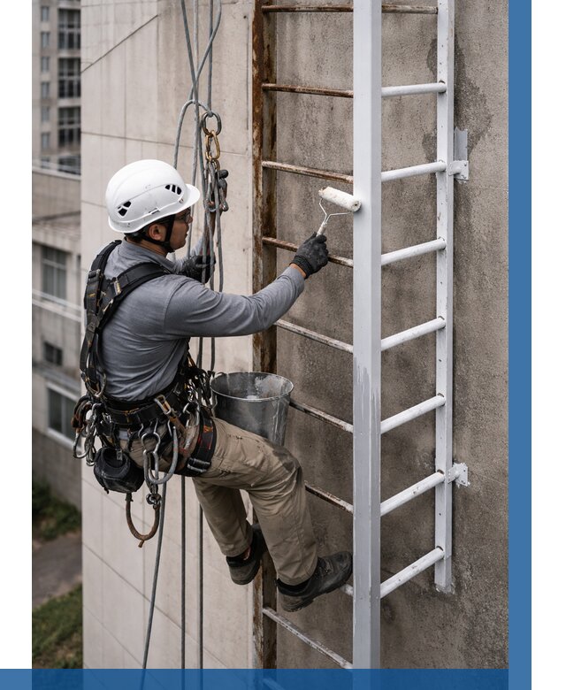 Покраска пожарных лестниц в Тольятти от 4654 р. | ВЫСОТНИК-Тля