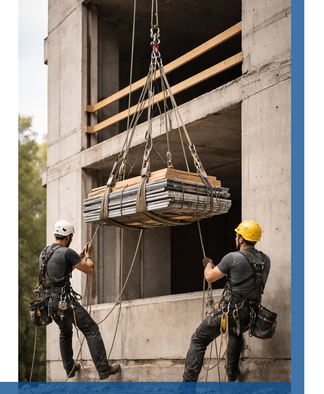 Подъем материала на этаж веревками в Тольятти от 1551 р. | ВЫСОТНИК-Тля