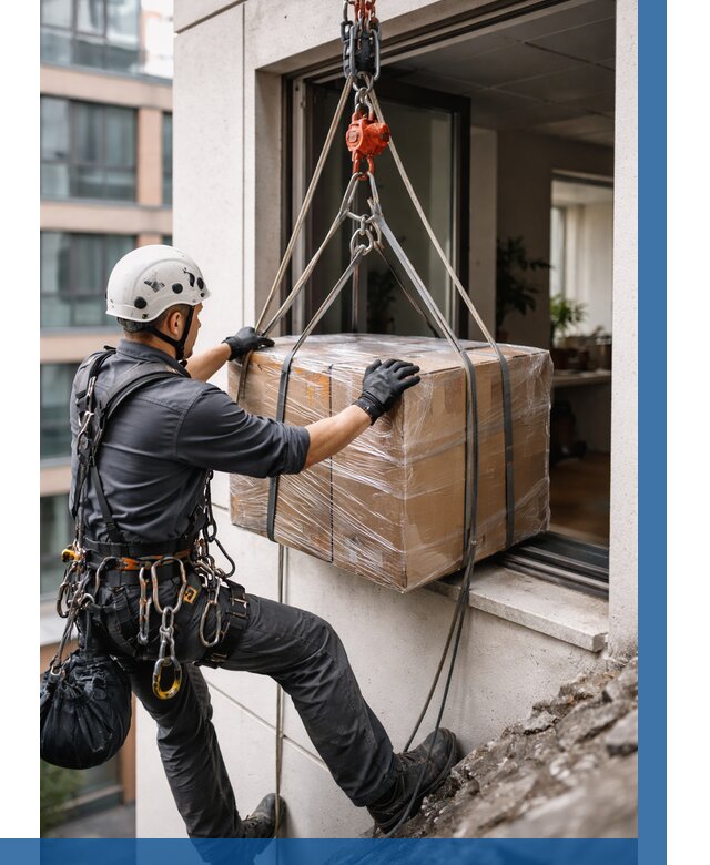 Подъем груза через окно в Тольятти от 4654 р. | ВЫСОТНИК-Тля