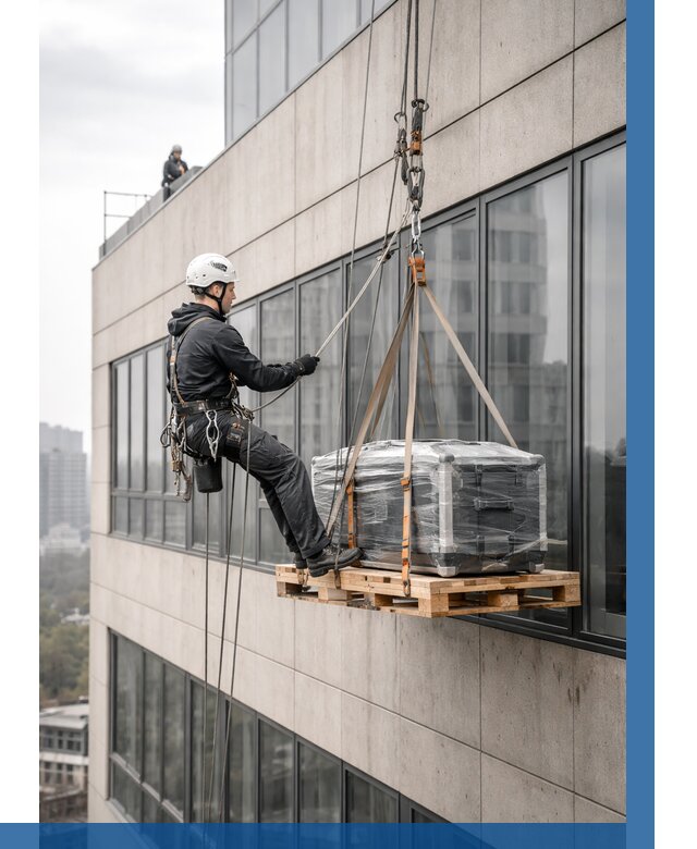 Спуск груза по фасаду в Тольятти от 3620 р. | ВЫСОТНИК-Тля