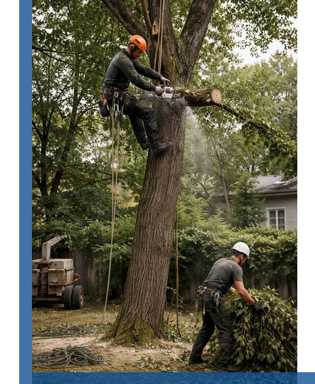 Кронирование деревьев в Тольятти, безопасная высотная обрезка