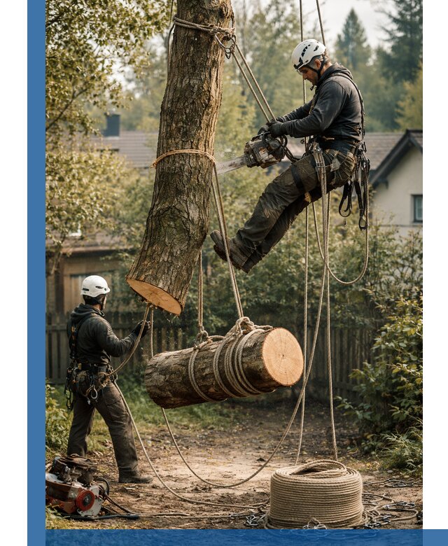 Валка деревьев частями в Тольятти, безопасно и аккуратно