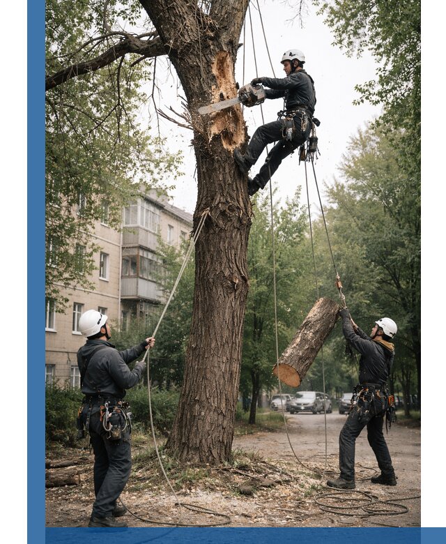 Срочное удаление аварийных деревьев в Тольятти с гарантией безопасности