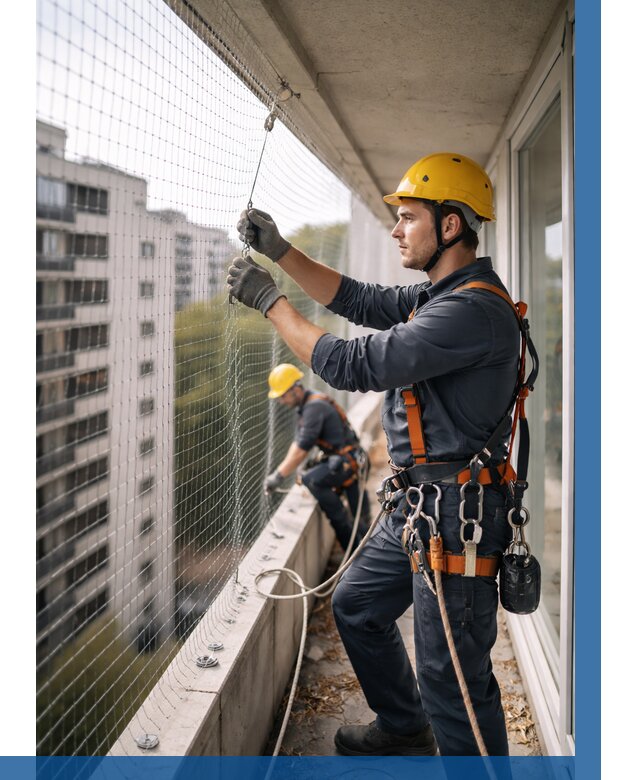 Монтаж сетки от птиц в Тольятти от 4654 р. | ВЫСОТНИК-Тля