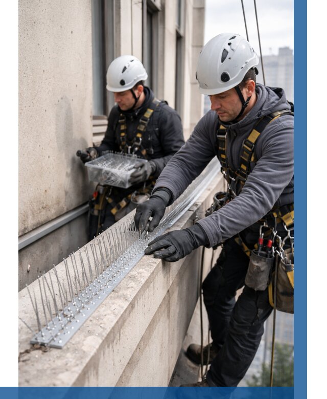 Установка шипов от птиц в Тольятти от 879 р. | ВЫСОТНИК-Тля